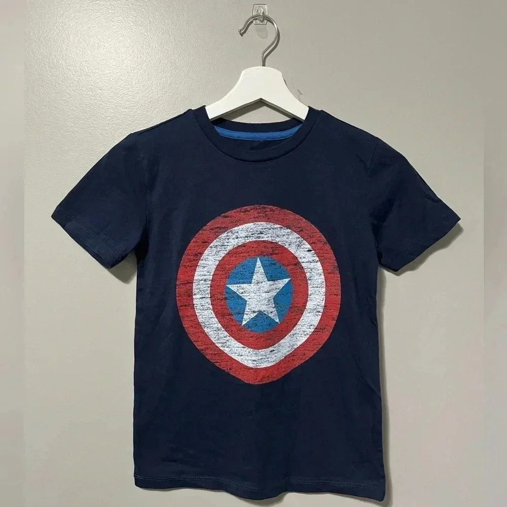 Marvel Captain  America Boys Short Sleeve T-Shirt